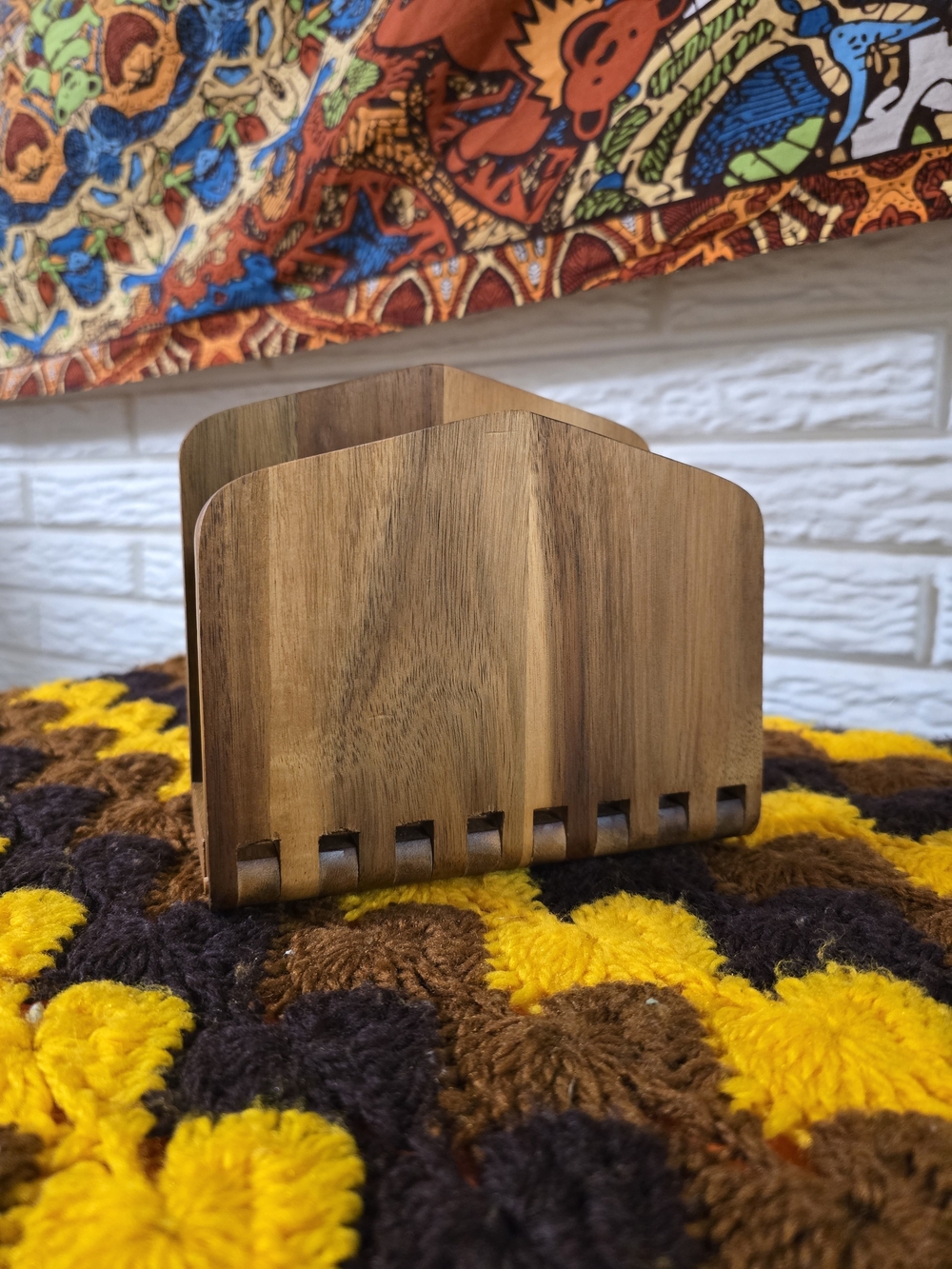 adjustable wooden napkin holder
